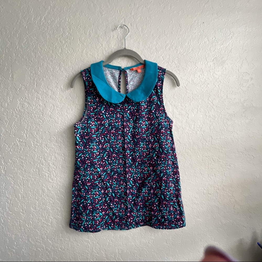 ModCloth sleeveless floral top Peter Pan